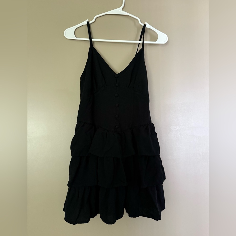 Black Tiered Mini Dress